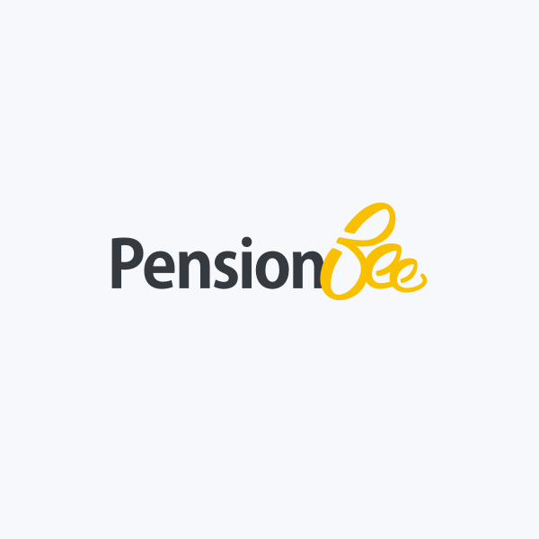 PensionBee logo with the word "Pension" in black and "Bee" stylized in yellow to resemble a bee shape.