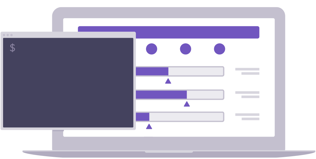 Illustration of a laptop displaying a bar chart with a pop-up window showing a dollar sign on a dark background.