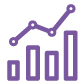 Icon depicting a bar chart with an upward trending line graph above it, indicating progress or growth.