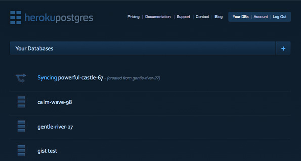 Heroku Postgres database service