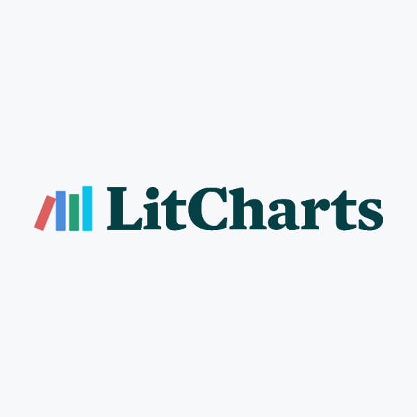 LitCharts logo featuring a red, blue, and teal vertical bar graph icon next to the text "LitCharts" in dark green.