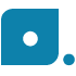 Blue logo with a stylized lowercase "d" beside a small dot on the lower right.