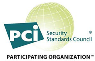PCI Security Standards Council logo with a green globe. Text reads "Participating Organization.